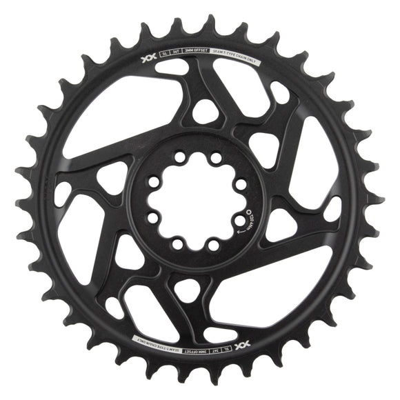 SRAM XX SL Eagle T-Type Direct Mount Chainring - 34t 12-Speed 8-Bolt Direct Mount 3mm Offset Aluminum BLK/Silver D1