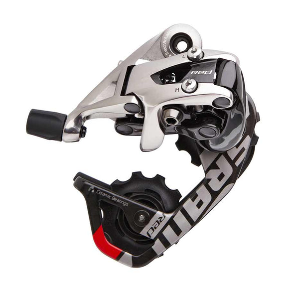 SRAM Red WiFli Rear Derailleur - 10 Speed Medium Cage Black/Silver