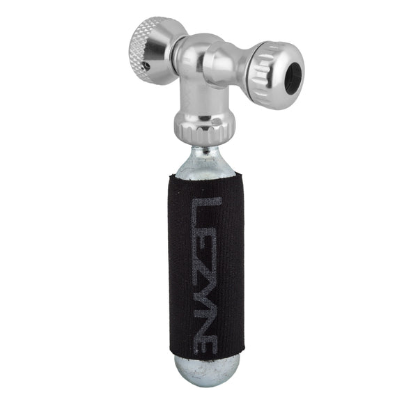 Lezyne Control Drive Co2 16 gram cartridge machined Slip Fit Chuck Silver