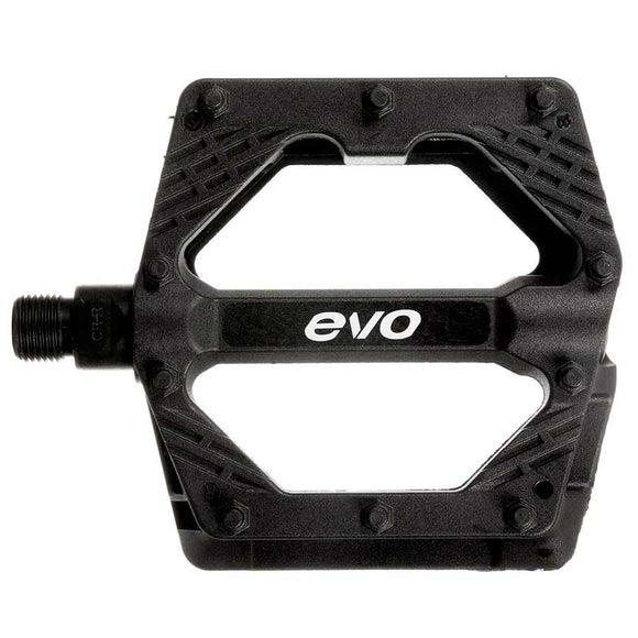 EVO Freefall Sport Platform Pedals Body: Nylon Spindle: Cr-Mo 9/16'' Black Pair