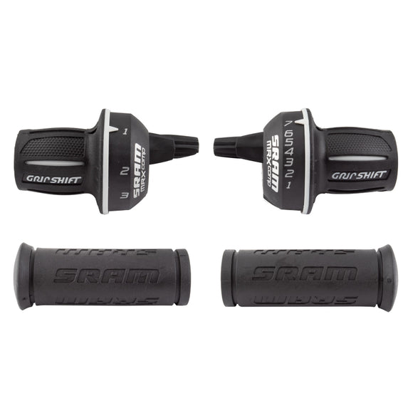 SRAM MRX Comp Shifter Set 7 Speed Rear Microfriction Front Includes Stationary Grips