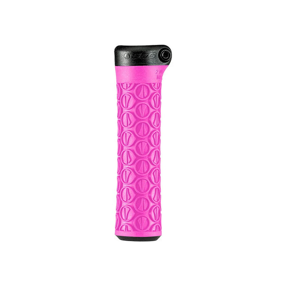 SDG Slater Jr Lock-On MTB Grips - Neon Pink/Blk