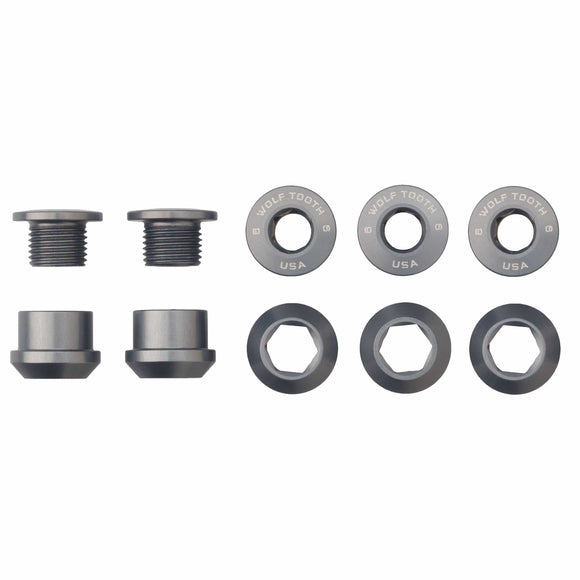 Wolf Tooth Set of 5 Chainring Bolts+Nuts for 1X