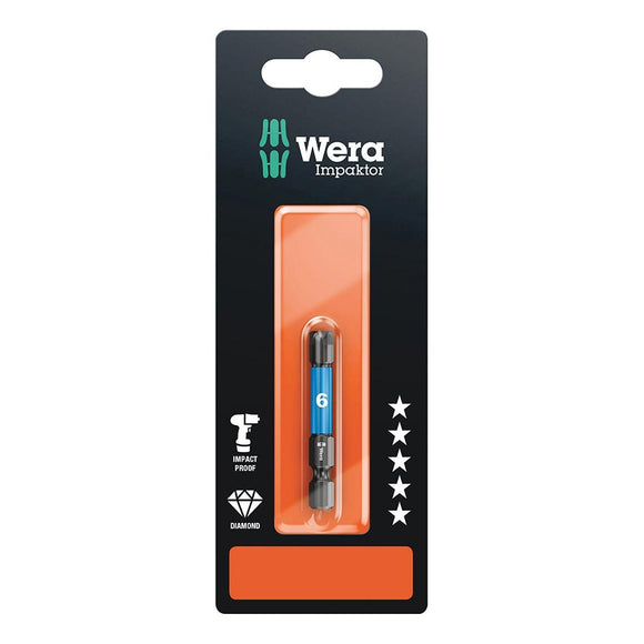 Wera 840/4 IMP DC Impaktor bits SB Hex-Plus 6.0 x 50mm
