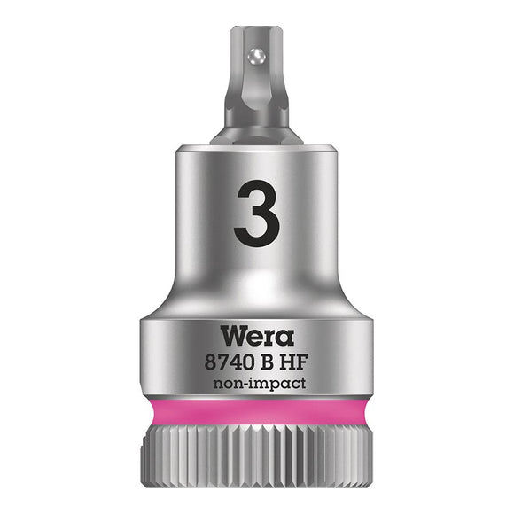 Wera 8740B HF Zyklop 3/8'' Drive Hex 3.0 x 35mm with HF