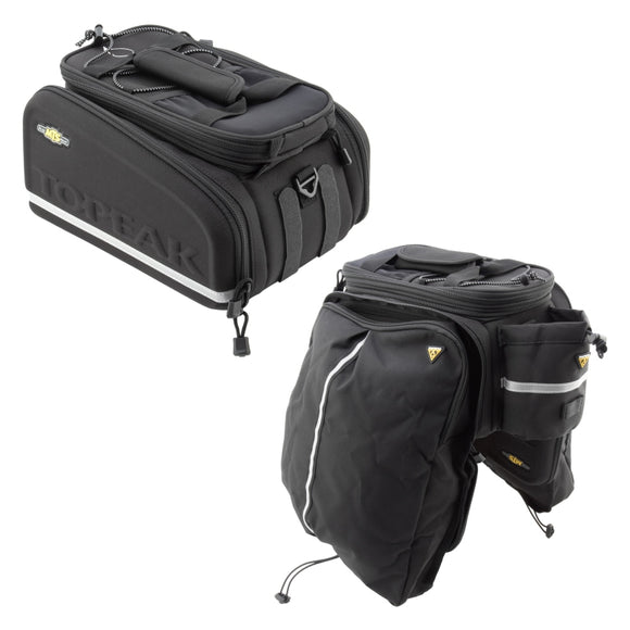 Topeak MTS Trunk Bag DXP Rack Bag Expandable Panniers - Strap Mount BLK