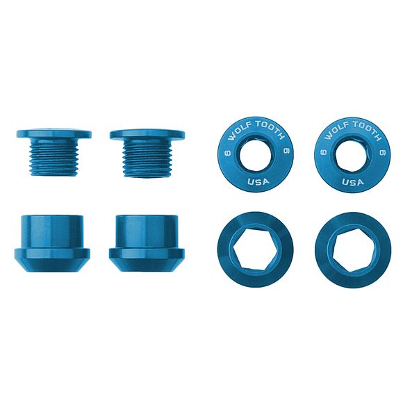 Wolf Tooth Set of 4 Chainring Bolts+Nuts for 1X