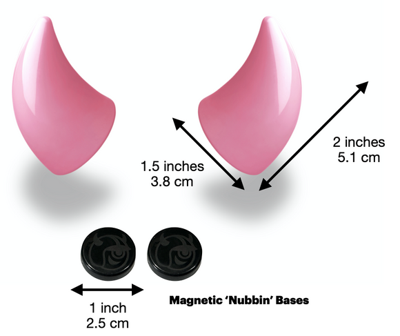 Helmet Flair MagNeatOhz: Small Pink Devil Horns for Helmet