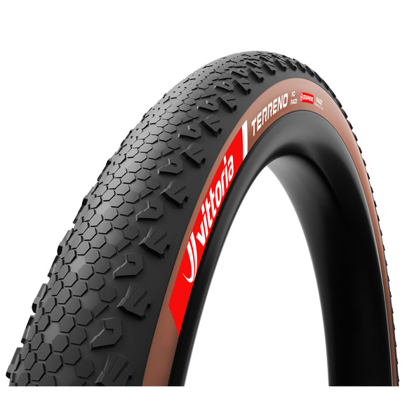 Vittoria Terreno XC Race Tire - 29 x 2.40 Tubeless Folding BLK/Brown Race Graphene + Silica