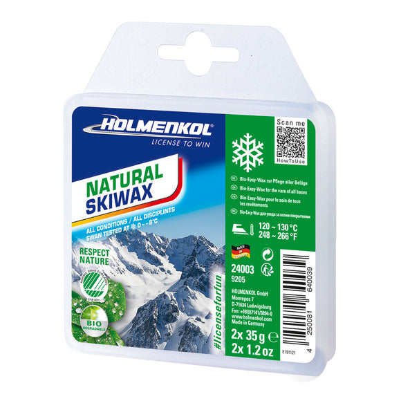 Holmenkol Natural Wax Bar 2x35g