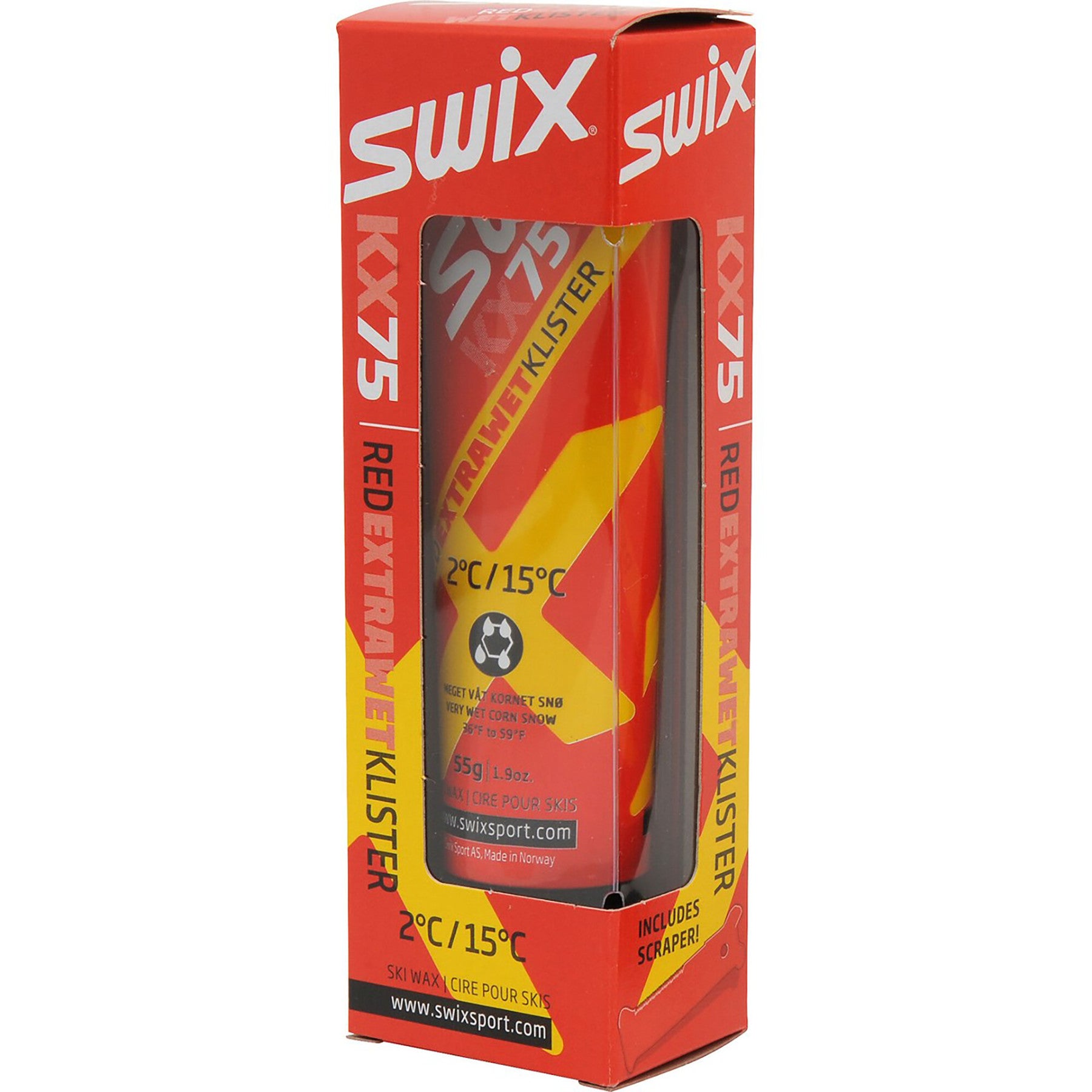 Buy kx75-red-extra-wet-2-15-c Swix Klister 55g
