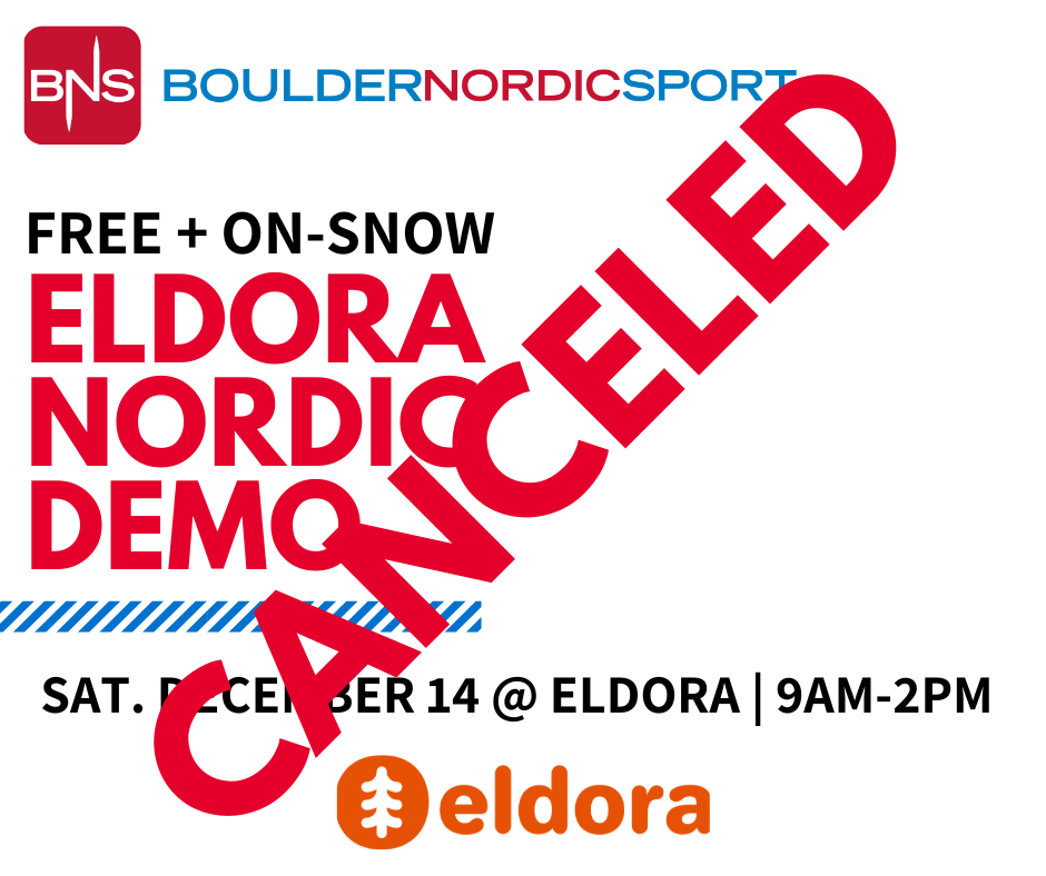 CANCELED - Eldora Nordic On-Snow Demo December 14, 2024