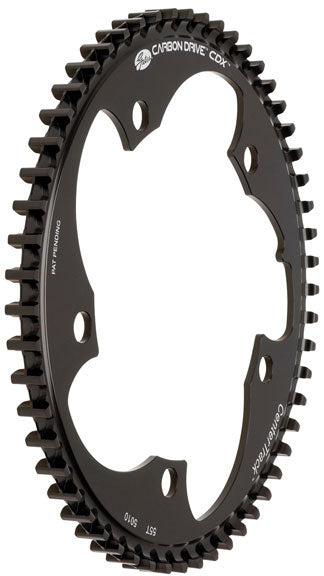 Gates Carbon Drive CDX CenterTrack Front Belt Drive Ring - 55t 5-Bolt 130mm BCD BLK