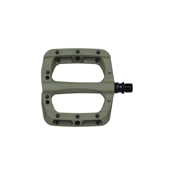 HT Components PA03A Nano P Platform Pedals Body: Nylon Spindle: Cr-Mo 9/16'' Green