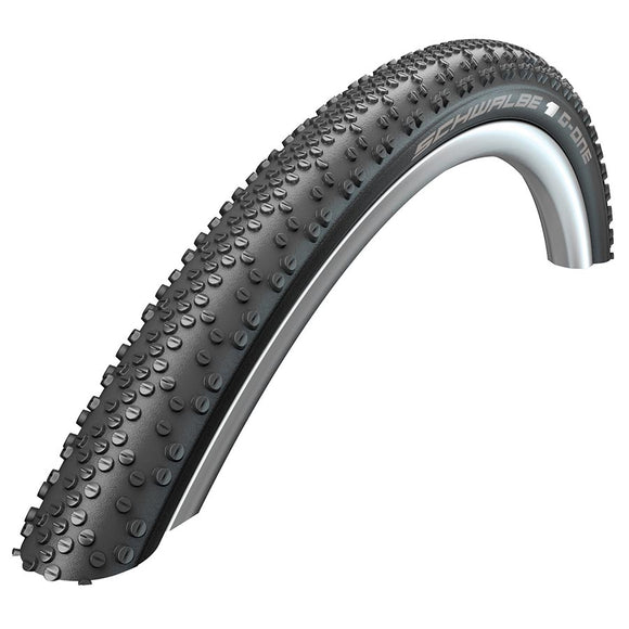 Schwalbe G-One Bite Gravel Tire 27.5''x2.10 Folding Tubeless Ready OneStar MicroSkin 67TPI Black