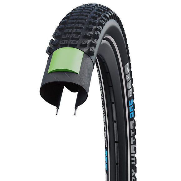 Schwalbe Johnny Watts Mountain Tire 27.''x2.35 Wire Clincher Addix 4season DD GreenGuard 67TPI Black