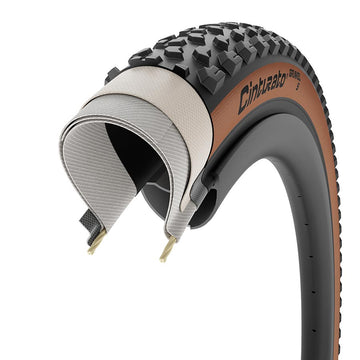 Pirelli Cinturato Gravel S Tire - 700 x 50 Tubeless Folding Classic Tan