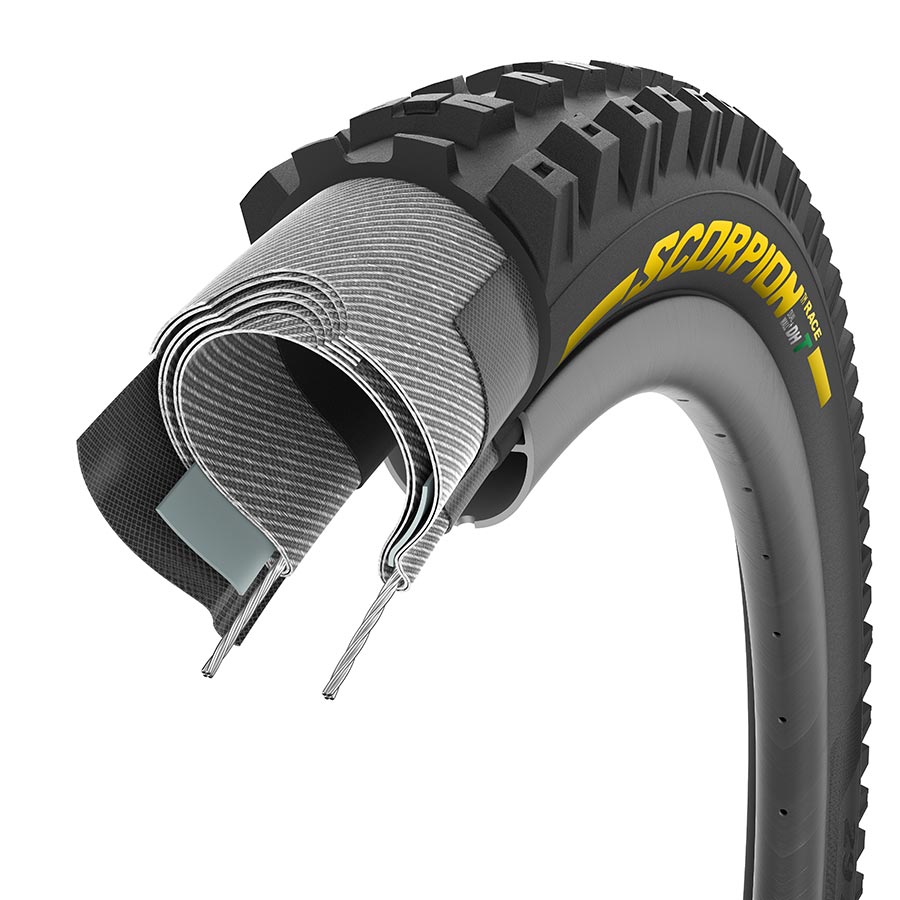 Pirelli Scorpion Race DH T Mountain Tire 27.5x2.5 Folding Tubeless Ready SmartEVO DH DualWALL 60TPI Black