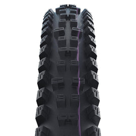 Schwalbe Tacky Chan Tire - 29 x 2.40 Tubeless Folding BLK Evolution Line Super Downhill Addix Ultra Soft E-50