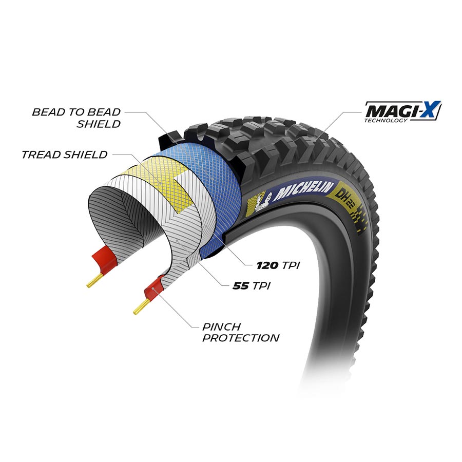 Michelin DH22 TLR 27.5X2.40 Black/Dark