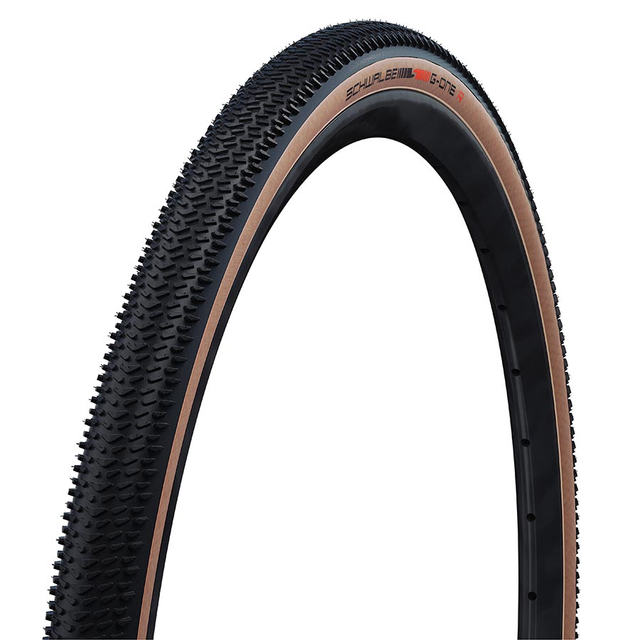 Schwalbe G-One R Pro Gravel Tire 700x38C Folding Tubeless Ready Addix Race V-Guard 67TPI Transparent Sidewall