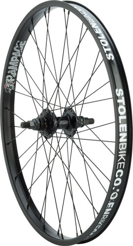 Stolen Rampage Rear Wheel - 24" 14 x 110mm Rim Brake Cassette Black Clincher