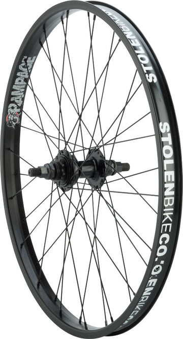 Stolen Rampage Rear Wheel - 24" 14 x 110mm Rim Brake Cassette Black Clincher