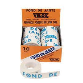 Velox Rim Tape Universal 10mm White Velox Box of 10 Cloth