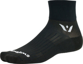Swiftwick Aspire Quarter Crew Socks - 2" Black X-Large