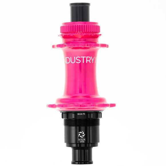 Industry Nine Solix M Classic Rear MS Disc Hub Rear 28H 12mm TA 148mm Shimano Micro Spline Pink