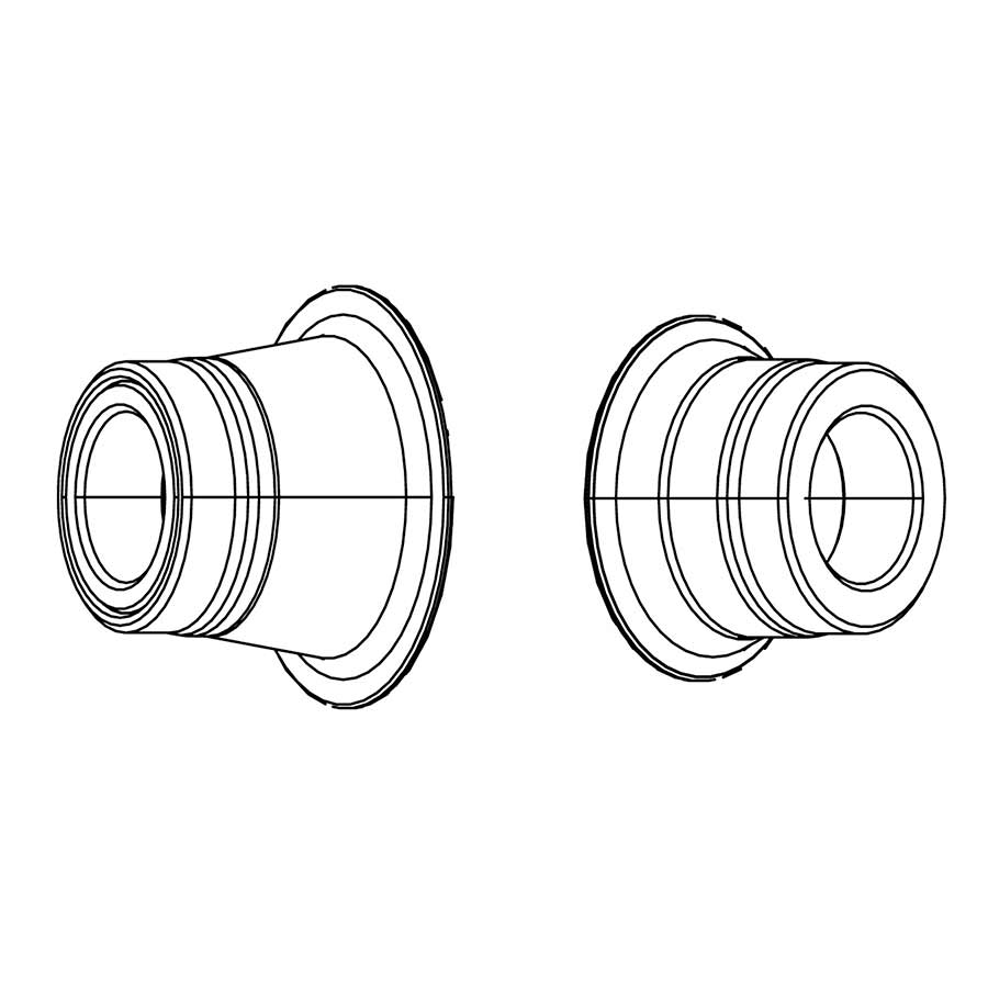 Zipp Conversion Caps 177 Disc Hub for Rear 12mm x 142mm Thru Axle