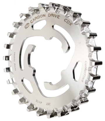 Gates Carbon Drive CDX CenterTrack 3-Lobe SureFit™ Rear Sprocket - 26t Shimano/SRAM 3-Lobe Silver