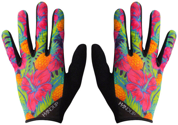 Handup Vented Gloves - Pineapples Carribbean Full Finger Large
