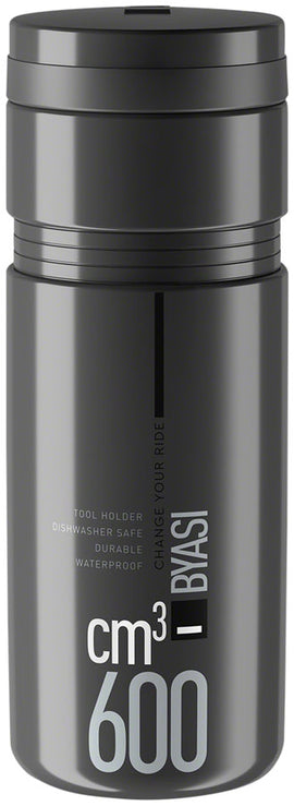 Elite Byasi Bottle Cage Storage Keg - .6 L Dark Gray