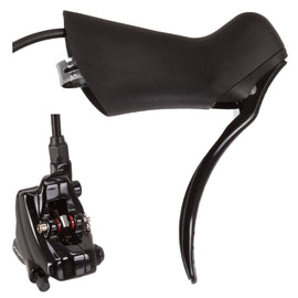 TRP Hylex RS Disc Brake and Lever - Rear Hydraulic 2-Piston Flat Mount Black