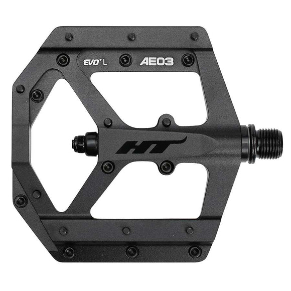 HT Components AE03(EVO+) Pedals - Platform Aluminum 9/16" Stealth Black