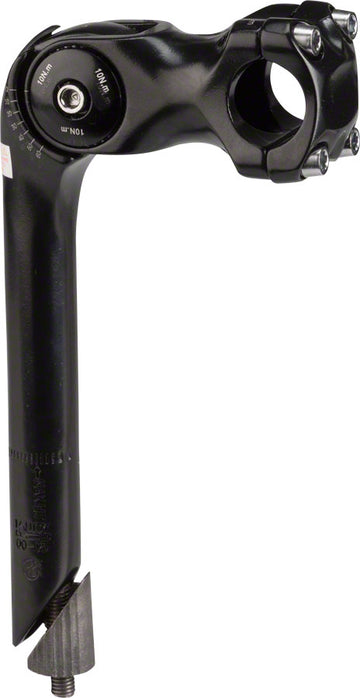 Kalloy 820 Stem - 80mm 25.4 Clamp Adjustable 22.2-24tpi Quill Alloy Black