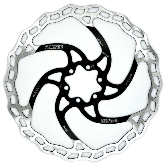 Galfer 203mm Rotor 6-Bolt  1.8mm Black/Silver