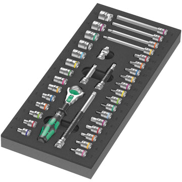 Wera Tool 9720 8000 A Zyklop 1/4" Ratchet Set 1