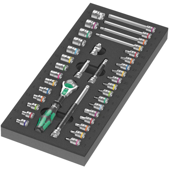 Wera Tool 9720 8000 A Zyklop 1/4" Ratchet Set 1