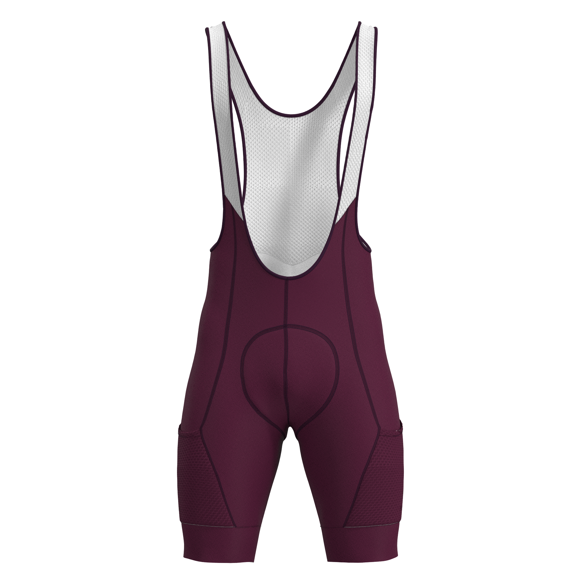 Panache M's Cargo Pocket Bib Short - Plum