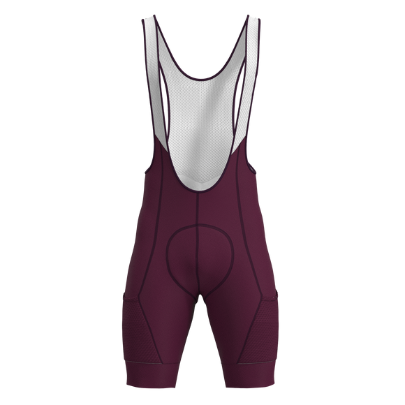 Panache M's Cargo Pocket Bib Short - Plum