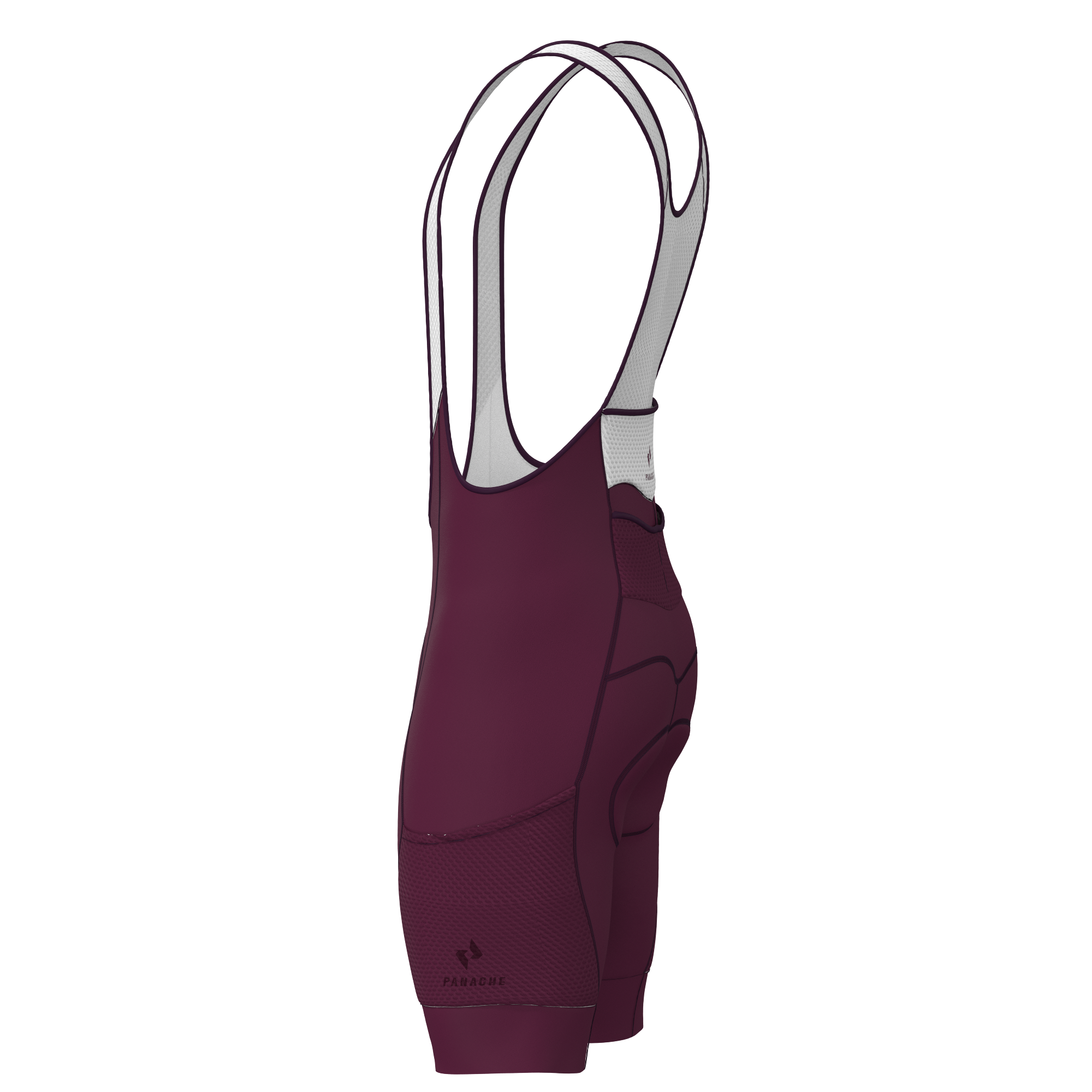 Panache M's Cargo Pocket Bib Short - Plum