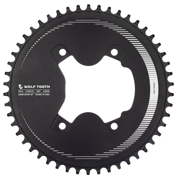 Aero 110 BCD Asymmetric 4-Bolt Chainrings for Shimano GRX 800 Cranks