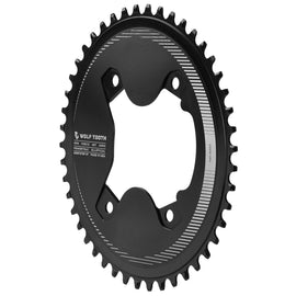 Aero Oval 110 BCD Asymmetric 4-Bolt Chainrings for Shimano GRX 800 Cranks - 0