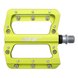HT Components AN14A Nano Platform Pedals Body: Aluminum Spindle: Cr-Mo 9/16'' Green Pair