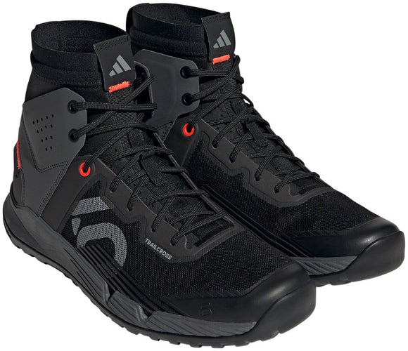 Five Ten Trailcross Mid Pro Flat Shoes - Men's Core BLK/Gray Two/Solar Red 10.5