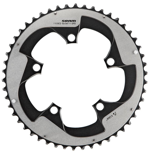 SRAM Red 22 50T 110mm BCD YAW Chainring Gray Hidden Non-Hidden Bolt Use 34T