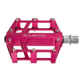 Exustar E-PB525 Platform Pedals Body: Aluminum Spindle: Cr-Mo 9/16'' Red