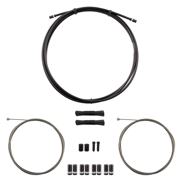 SRAM Stainless Steel Shift Cable Housing Kit - Road/MTB 4mm Reinforced Linear Strand BLK